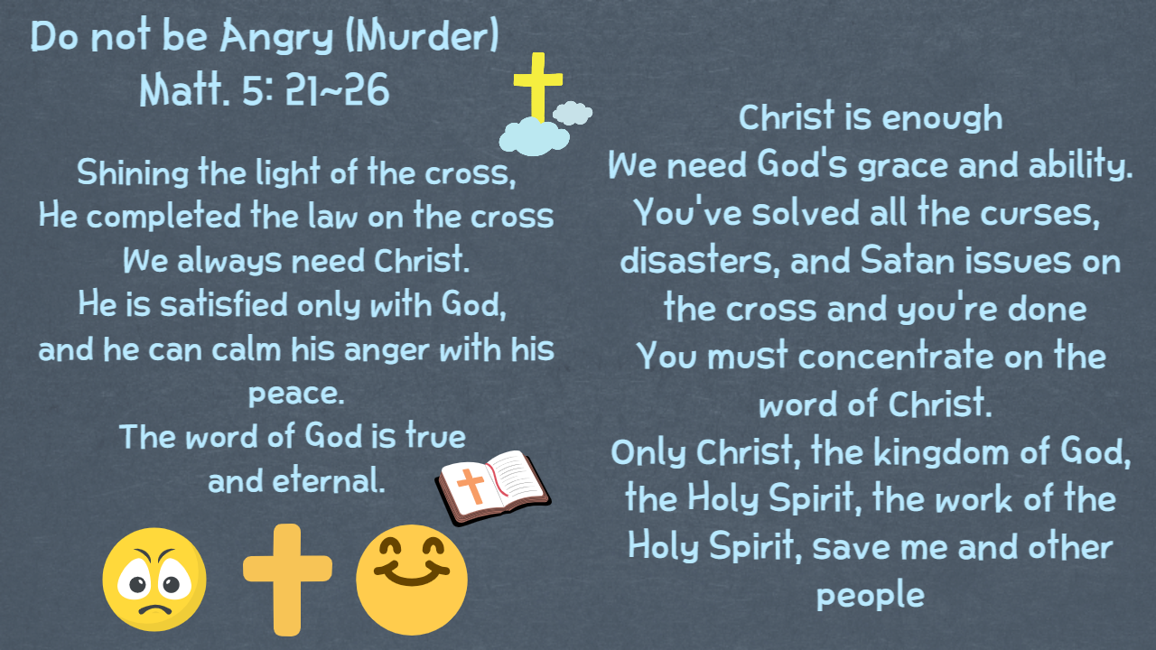 Do Not Be Angry (Murder) (Mt. 5:21-26) - Antioch Mission Church, image size:1280x720